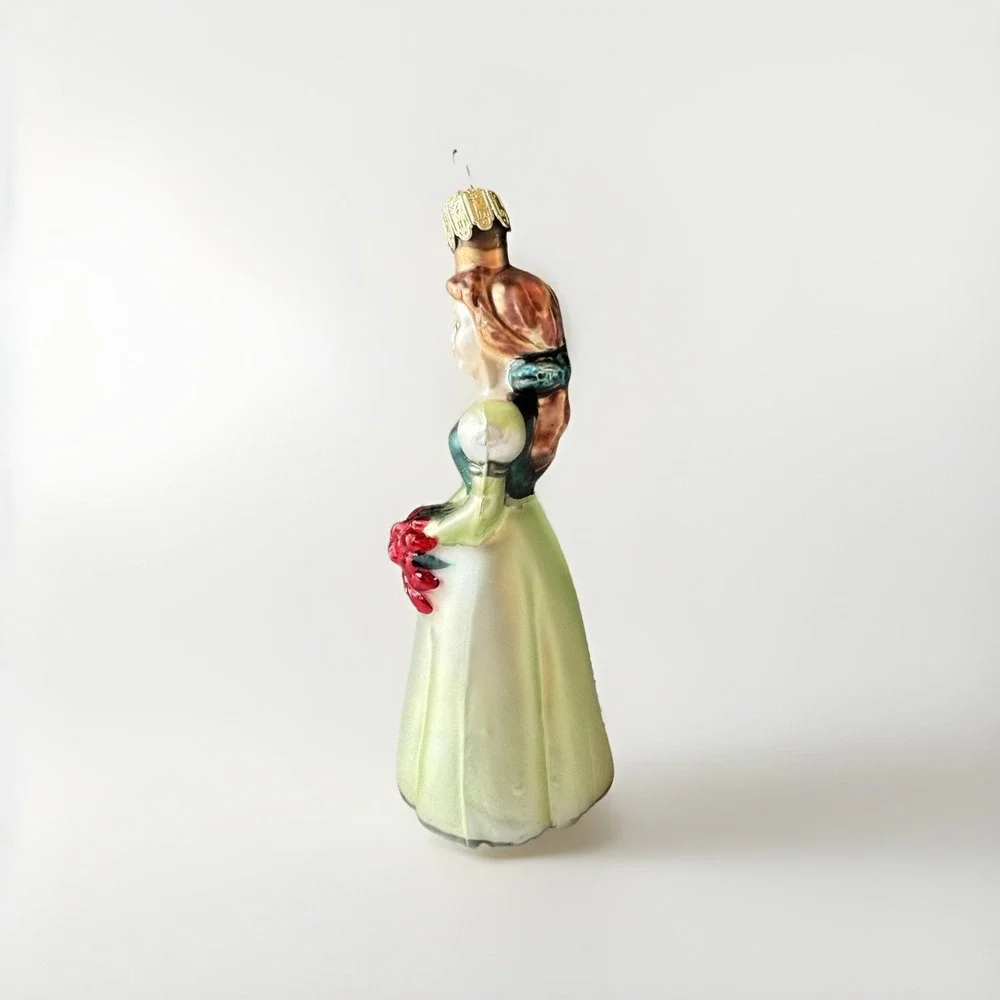 Vintage Disney Belle Glass Ornament Princess Christmas Decoration‎ Rare HTF